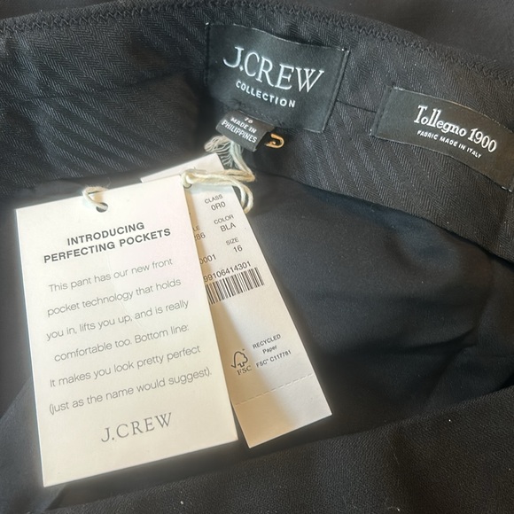 NWT J Crew Full-length wide-leg tuxedo pant in Italian wool - Picture 3 of 3